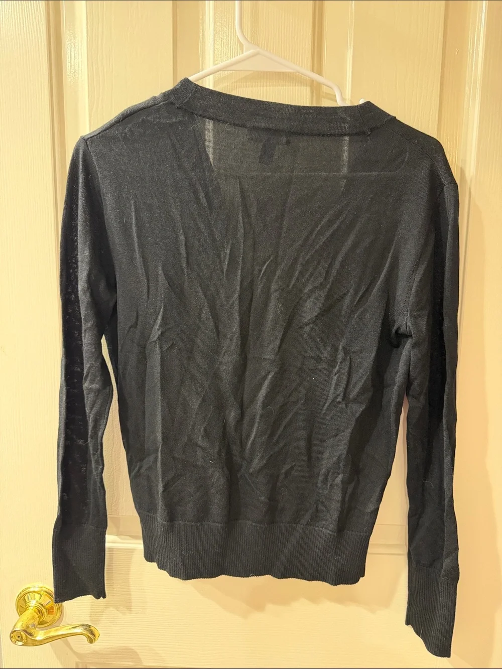 NWT XS J. Crew Black Wrap V-Neck Pullover